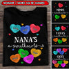 Colorful Rainbow Nana Auntie Mom Sweet Heart Kids Personalized T-shirt & Hoodie LPL31JAN23TP1 Black T-shirt and Hoodie Humancustom - Unique Personalized Gifts Classic Tee Black S