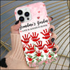 Grandma Mom's Garden Little Handprint Kids, Love Is Always In Bloom Personalized Phone Case LPL31MAR23KL1 Silicone Phone Case Humancustom - Unique Personalized Gifts