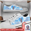 Memorial Upload Image Heaven, Never Walk Alone My Mom Dad Walks With Me Personalized Low Top Shoes LPL31MAR23TP3 Lowtop Shoes Humancustom - Unique Personalized Gifts Women US 5