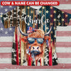 4th Of July American Flag Love Highland Holstein Cow Cattle Farm Personalized 3D T-shirt LPL31MAY23TP4