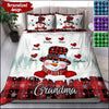 Christmas Snowman Grandma Mom Sweet Heart Kids Personalized Bedding Set LPL31OCT22TP3