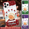 Colorful Cute Christmas Nana Mom With Sweet Heart Kids Personalized Phone Case LPL31OCT22TP5 Silicone Phone Case Humancustom - Unique Personalized Gifts Iphone iPhone 14