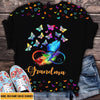 Colorful Butterfly Grandma with Grandkids Personalized 3D T-shirt NTN22MAR23NA1 3D T-shirt Humancustom - Unique Personalized Gifts S