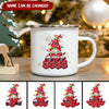 Colorful Christmas Light Gnome Grandma Loves Sweet Heart Kids, Gifts For Nana Auntie Mommy Personalized Hot Chocolate Mug HTN07DEC22KL2 Hot Chocolate Mug Humancustom - Unique Personalized Gifts 12OZ