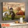 I Love You To The Barn And Back Personalized Canvas Nla-15Dd001 Dreamship 12x8in