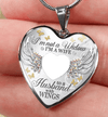 I'm not a Widow Heart Necklace Custom Image NLA-18NQ001 Heart Necklace Necklace Luxury Necklace (Silver)
