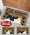 Cat Welcome People tolerated Personalized Cat Doormat Doormat Templaran.com - Best Fashion Online Shopping Store Small (40 X 60 CM)