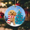 Dog Christmas Circle Ornament Dreamship 1-pack