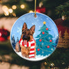 Dog Christmas Circle Ornament Dreamship 1-pack