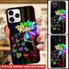 Nana, Grandma with grandkids Rainbow Flower Personalized Phone case NLA23JUL21TP1 Phonecase FUEL