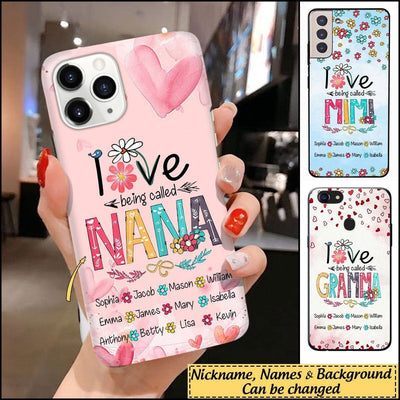 Personalized Love being called Nana Grandma Mimi Phone case NLA02AUG21XT3 Phonecase FUEL