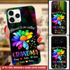 Blessed to be called Grandma Rainbow Flower Personalized Phone case NLA03AUG21TP1 Phonecase FUEL