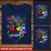 Personalized Grandma Heart Rainbow Flower with Firework Kids T-shirt NLA03AUG21TP3_Tshirt Apparel FantasyCustom