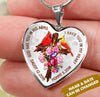 Personalized Memorial Cardinal Heart Necklace NLA08DEC21VA1 Jewelry ShineOn Fulfillment
