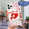 You fill my heart Personalized Phone case NLA09JUL21SH1 Phonecase FUEL Iphone iPhone 12