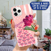 Grandma Nana's Blessings Tulip with hearts Pink Personalized Phone case NLA16JUL21SH2 Phonecase FUEL