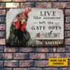 Live like someone left the gate open Personalized Metal Sign NLA22JUN21DD1 Dog And Cat Human Custom Store 17.5 x 12.5 in - Best Seller