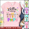 Chillin' with my peeps Personalized white T-shirt - Gift for Mother Nana Auntie NTA01MAR23XT1 White T-shirt and Hoodie Humancustom - Unique Personalized Gifts Classic Tee White S