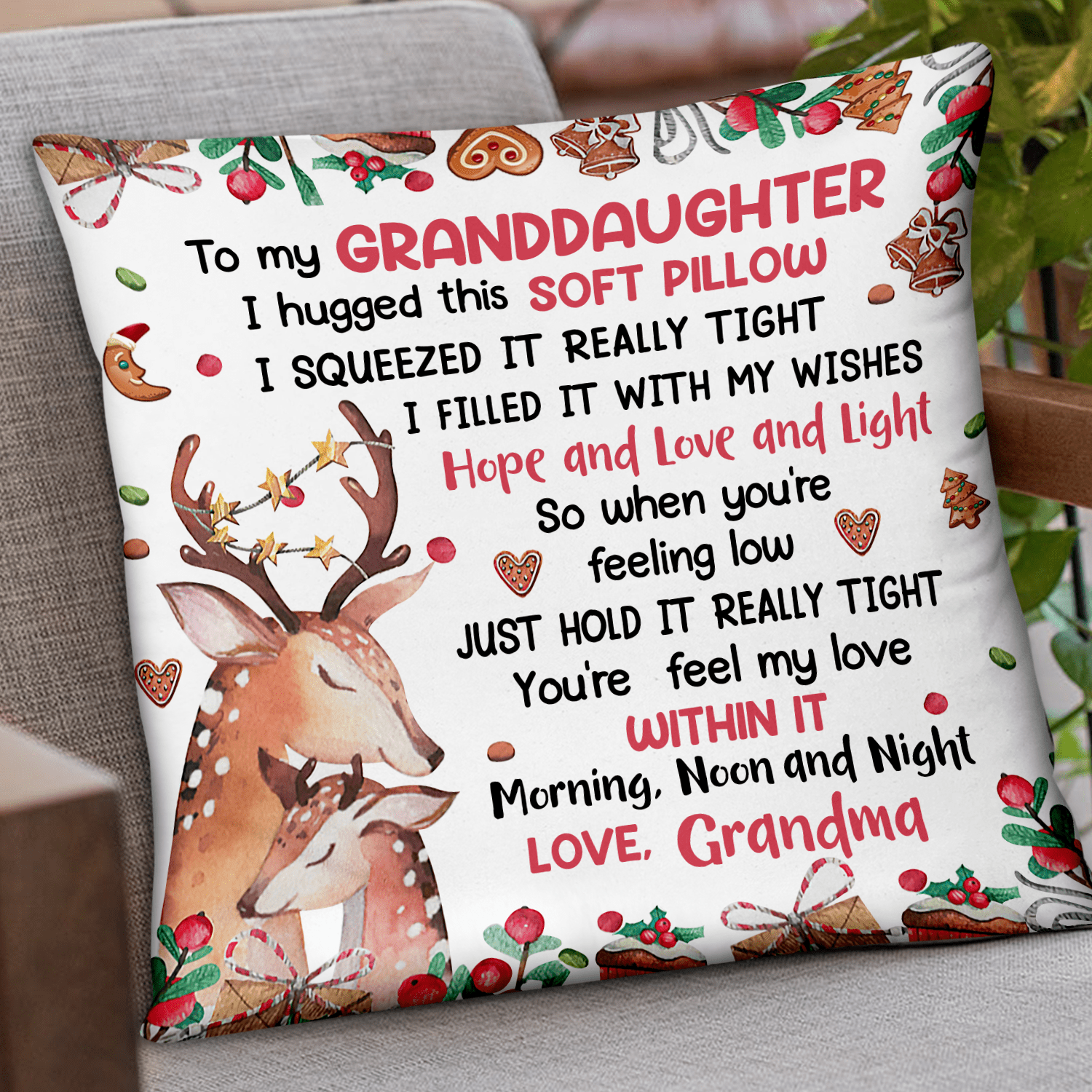 Personalized Pillow Gift for Granddaughter Grandson Kid NTA05DEC23KL1 Pillow HumanCustom - Unique Personalized Gifts Made Just for You 