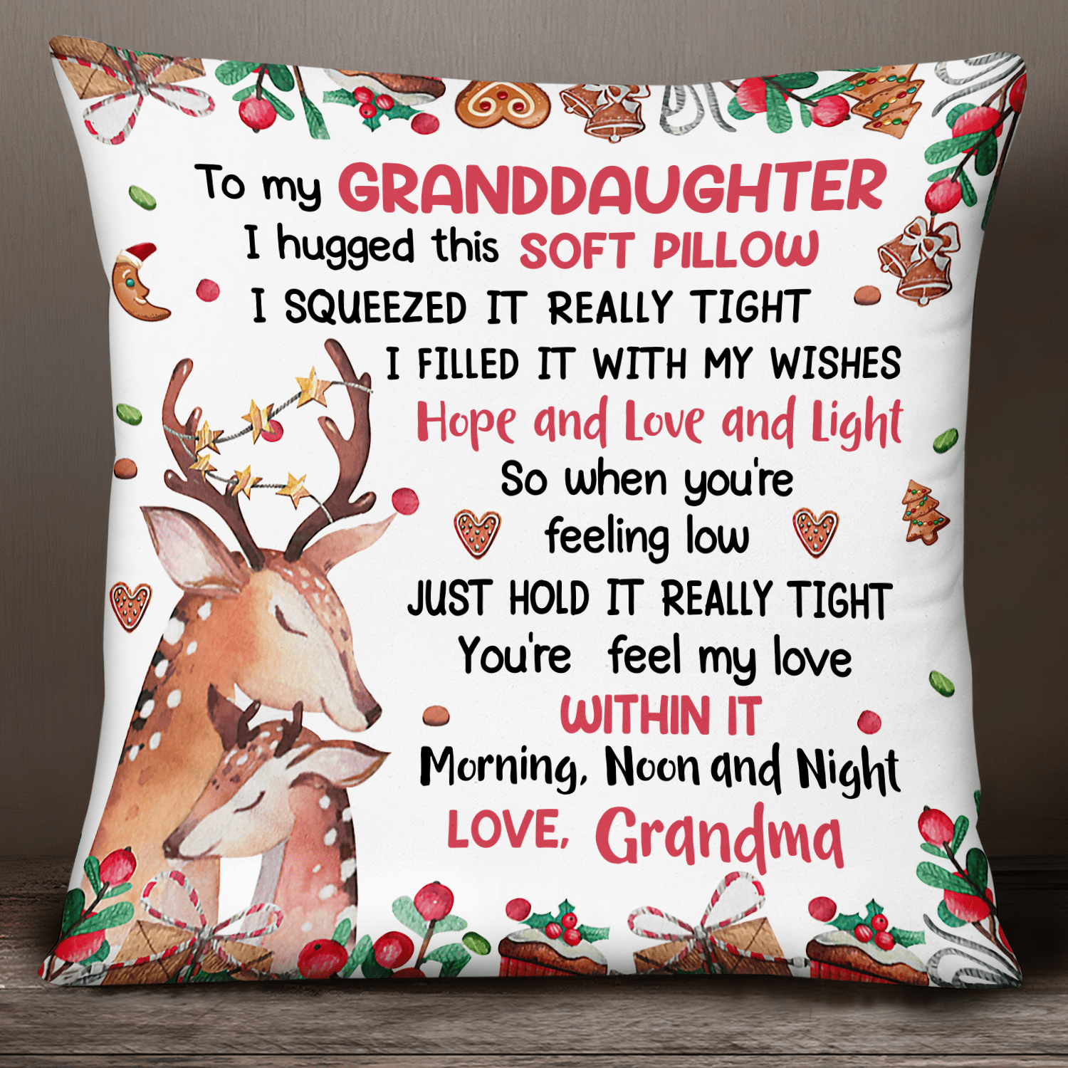 Personalized Pillow Gift for Granddaughter Grandson Kid NTA05DEC23KL1 Pillow HumanCustom - Unique Personalized Gifts Made Just for You 