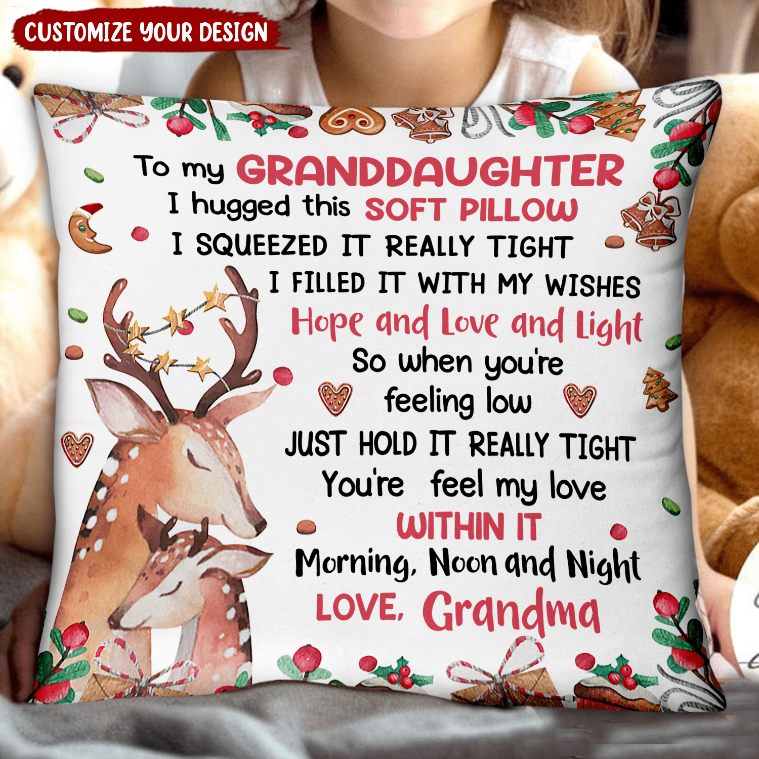 Personalized Pillow Gift for Granddaughter Grandson Kid NTA05DEC23KL1 Pillow HumanCustom - Unique Personalized Gifts Made Just for You 