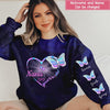 Personalized blessed to be called 3d sweatshirt -Customized heart with butterfly - Gift idea for Mother's day NTA08FEB23TT2 3D Sweater Humancustom - Unique Personalized Gifts S Sweater