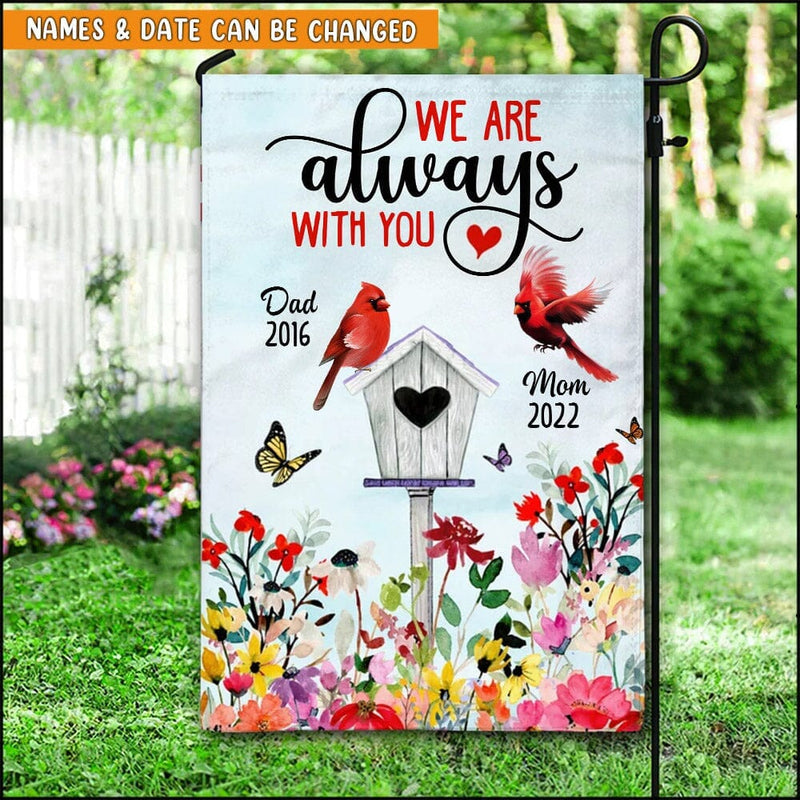 Discover Cardinal Birdhouse Memorial We Are Always With You Personalized Garden House Flag