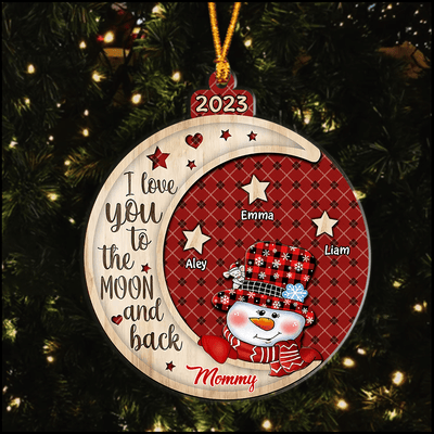 Personalized christmas ornament - Grandma Snowman love grankids to the moon and back NTA11SEP23KL1