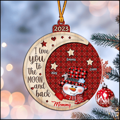 Personalized christmas ornament - Grandma Snowman love grankids to the moon and back NTA11SEP23KL1