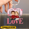 Personalized Valentine gifts for couple Keychain NTA14DEC22KL1 Acrylic Keychain Humancustom - Unique Personalized Gifts 6.5x6.5 cm