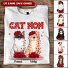 Cat mom personalized T-shirt for cat lovers cat mom NTA14JAN23TT1 White T-shirt Humancustom - Unique Personalized Gifts S White