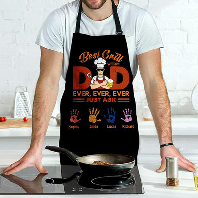 Best Grill Dad Ever Just Ask Gift For Dad Personalized Apron NTA24MAY23KL1