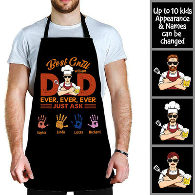Best Grill Dad Ever Just Ask Gift For Dad Personalized Apron NTA24MAY23KL1
