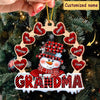 Personalized Snowman With Heart Grandkids Best Gift For Grandma Nana Christmas Birthday New Year Ornament NTA24NOV22CT1 Acrylic Ornament Humancustom - Unique Personalized Gifts Pack 1