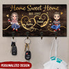 Home Sweet Home Personalized Key Hanger Anniversary Christmas New Year Wedding New Home Gift For Couples Husband Wife Lover Boyfriend Girlfriend NTA24NOV22NY2 Key Hanger Humancustom - Unique Personalized Gifts 12 x 6 inches