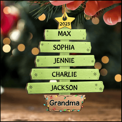 Family is everything - Personalized custom ornament wood custom shaped christmas - Gift for Family members Grandma Mom NTA25OCT23KL1