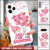 I love being Grandma Gnome with pink balloon Personalized Phone case for Grandma Nana Mommy Auntie NTA28DEC22KL1 Silicone Phone Case Humancustom - Unique Personalized Gifts Iphone iPhone 14