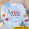 Personalized 3d sweater blue watercolor this mamaw wears her hearts on her sleeve - Gift idea for Mother's day Nana Grandma Auntie Gigi NTA28JAN23KL1 3D Sweater Humancustom - Unique Personalized Gifts