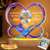 Always on my mind Forever in my heart - Personalized memorial Acrylic plaque LED lamp night light custom photo NTA31JAN23CT1 Acrylic Plaque LED Lamp Night Light Humancustom - Unique Personalized Gifts 7.8” x 7.2”