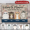 Personalized Cat Doormat Welcome to Meowica Land of the Fur-ee 4th of july NTA31MAY23KL1