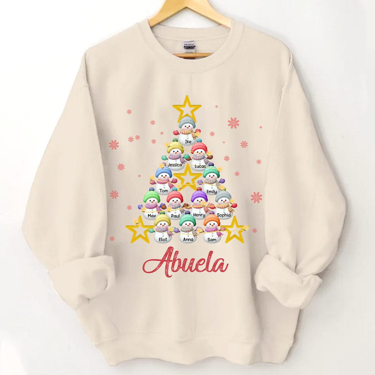 Personalized Snowman Kids Christmas Tree Sweatshirt - NTD01NOV23VA2 2d sweatshirt HumanCustom - Unique Personalized Gifts Made Just for You 