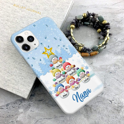 Blue Sky With Pine Forest Snowman Kids Personalized Silicon Phone Case - NTD03NOV23VA5 Silicone Phone Case HumanCustom - Unique Personalized Gifts Made Just for You