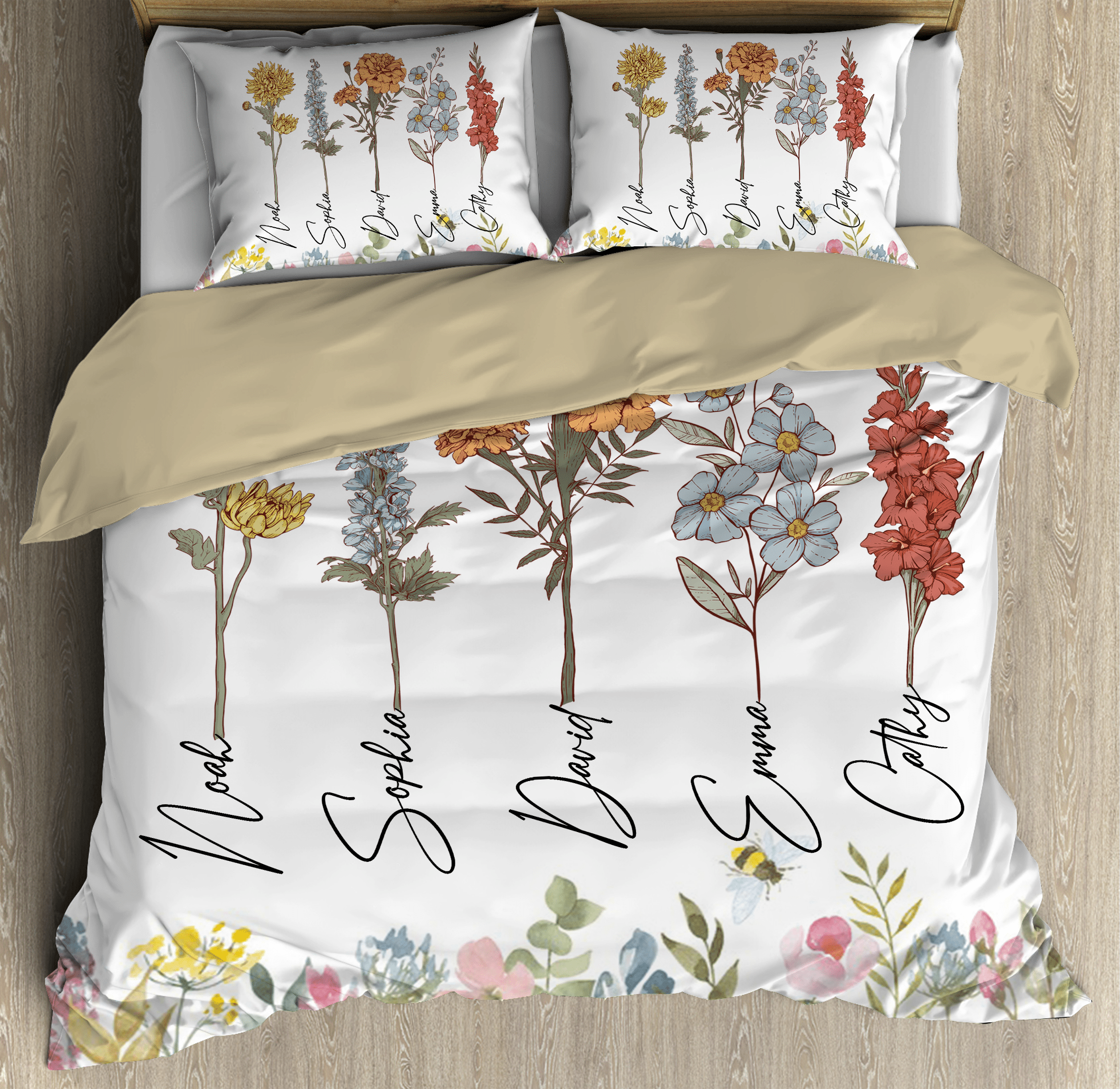 Grandma's Garden is Her Children Customized Bedding Set - NTD04DEC23KL1 Bedding Set HumanCustom - Unique Personalized Gifts Made Just for You 