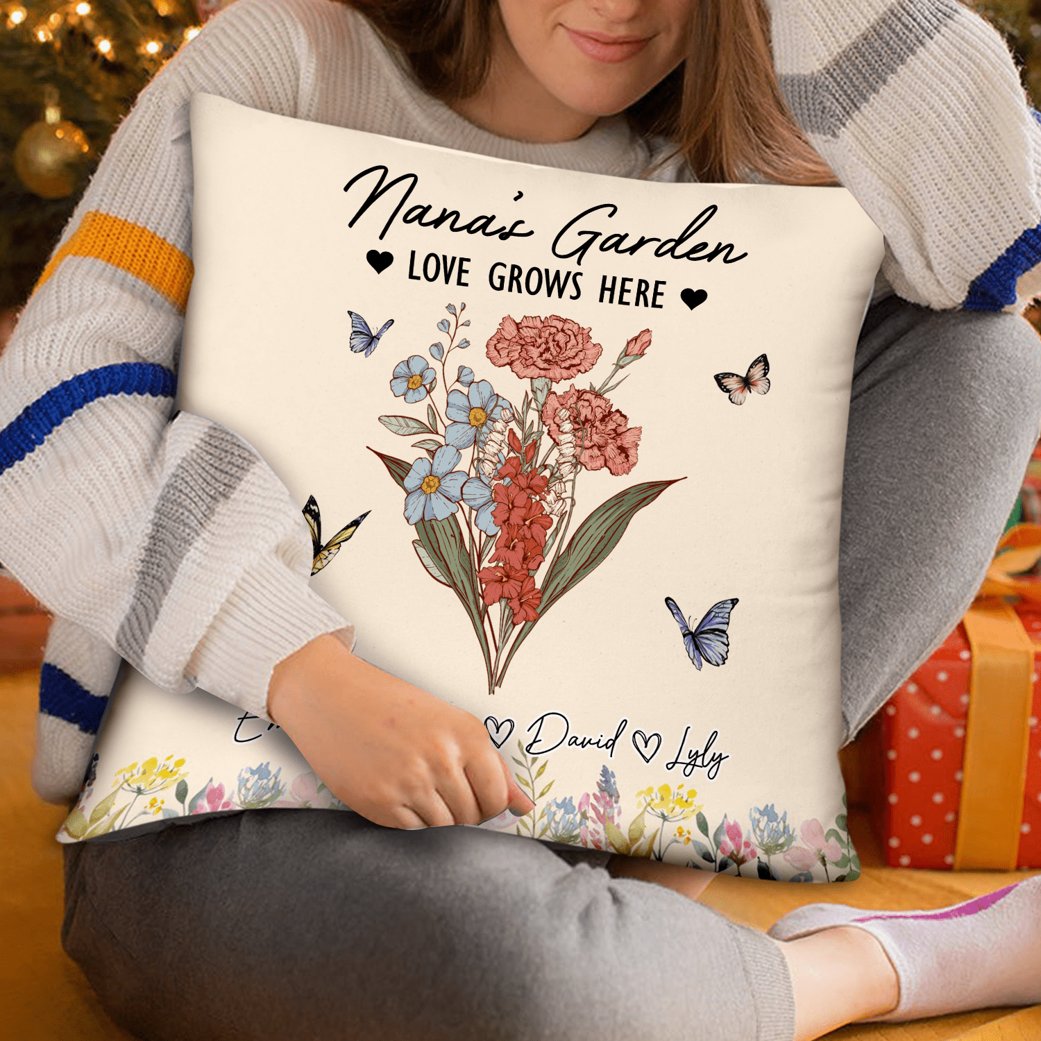 Grandma's Garden Custom Name Kids - Personalized Pillow - NTD04DEC23KL4 Pillow HumanCustom - Unique Personalized Gifts Made Just for You 