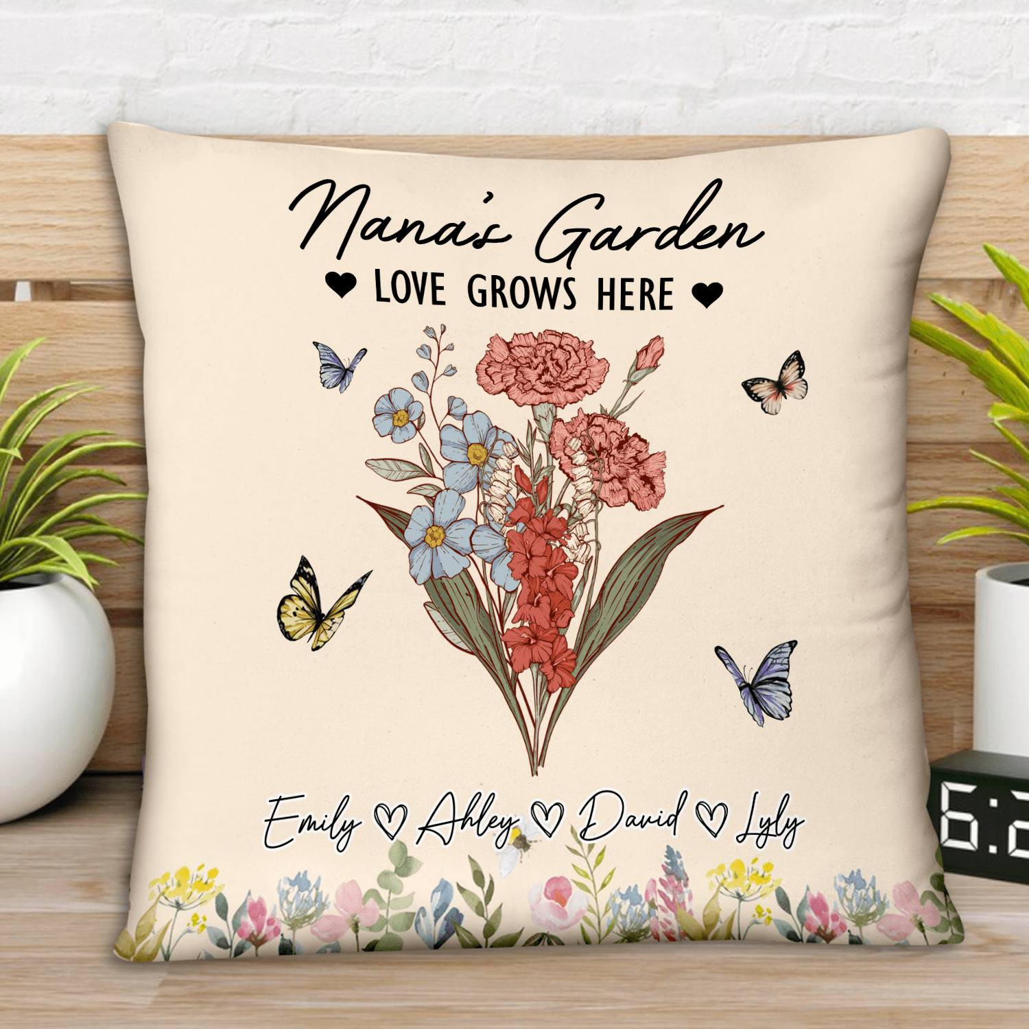 Grandma's Garden Custom Name Kids - Personalized Pillow - NTD04DEC23KL4 Pillow HumanCustom - Unique Personalized Gifts Made Just for You 