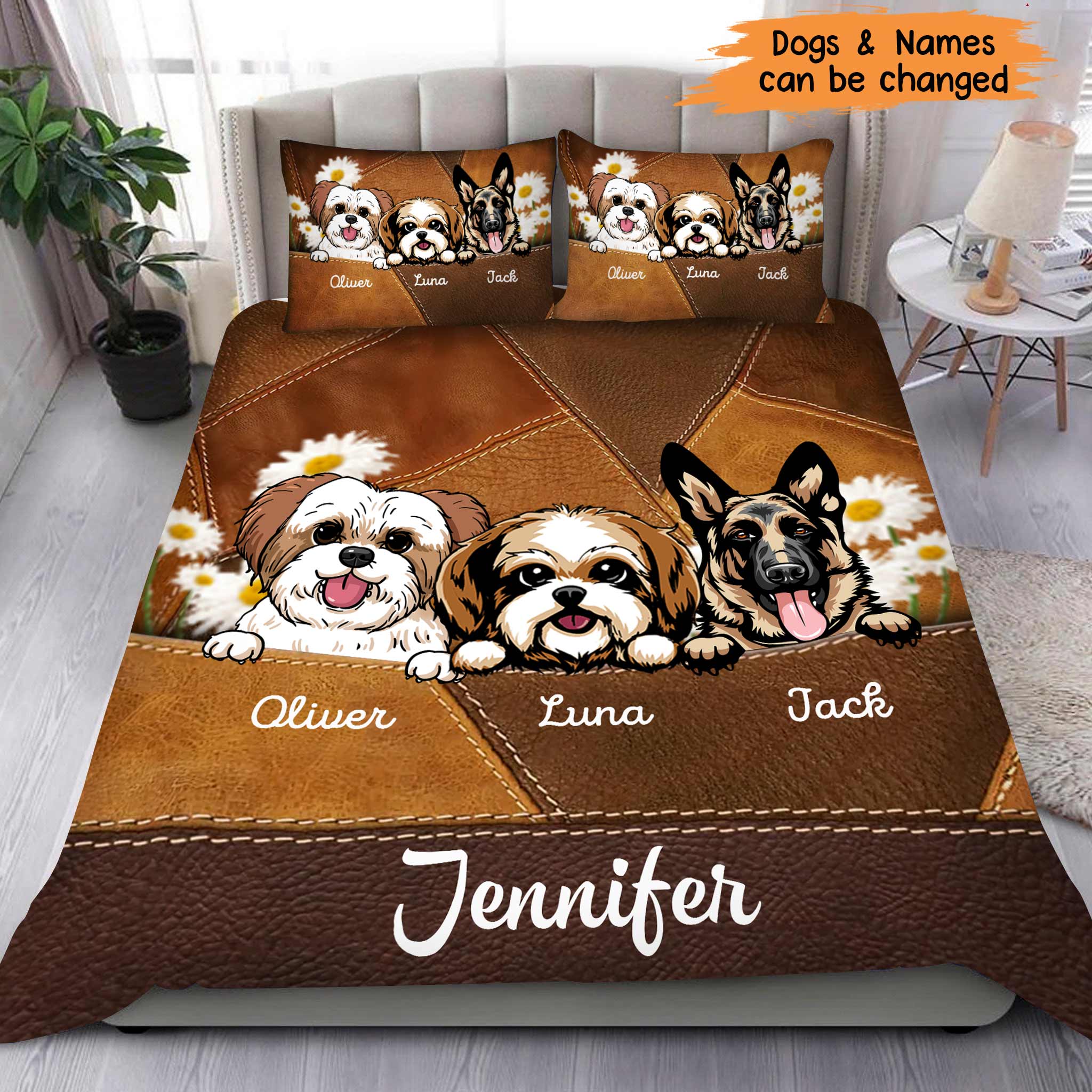 Dog Personalized Bedding Set, Personalized Gift for Dog Lovers, Dog Dad, Dog Mom NTD04DEC23VA1 Bedding Set HumanCustom - Unique Personalized Gifts Made Just for You US TWIN 