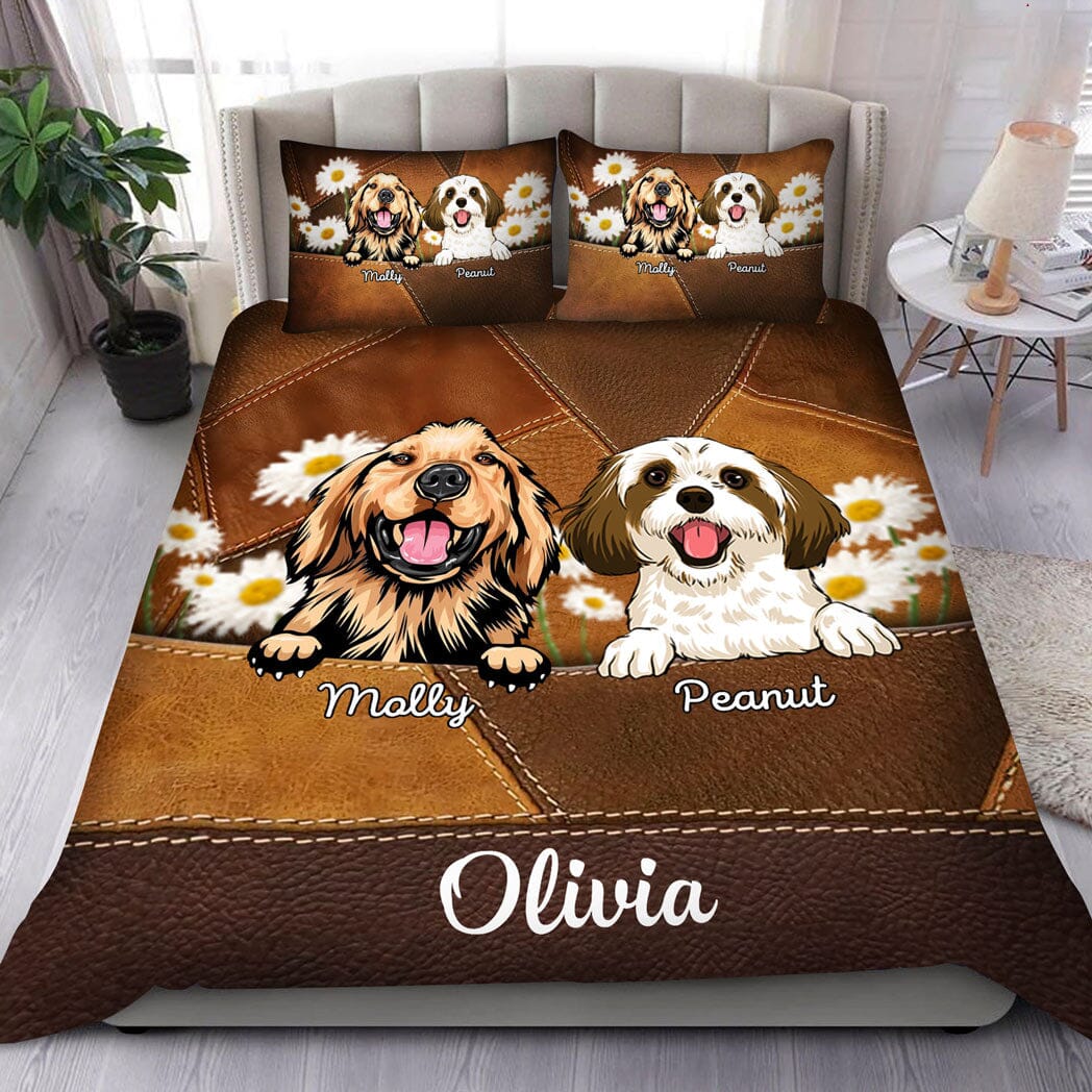 Dog Personalized Bedding Set, Personalized Gift for Dog Lovers, Dog Dad, Dog Mom NTD04DEC23VA1 Bedding Set HumanCustom - Unique Personalized Gifts Made Just for You 