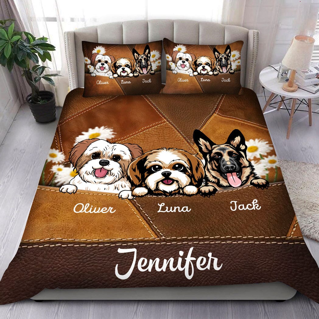 Dog Personalized Bedding Set, Personalized Gift for Dog Lovers, Dog Dad, Dog Mom NTD04DEC23VA1 Bedding Set HumanCustom - Unique Personalized Gifts Made Just for You 