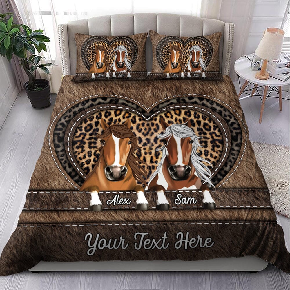 Horse Personalized Bedding Set, Personalized Gift for Horse Lovers - NTD06DEC23TT1 Bedding Set HumanCustom - Unique Personalized Gifts Made Just for You US TWIN 