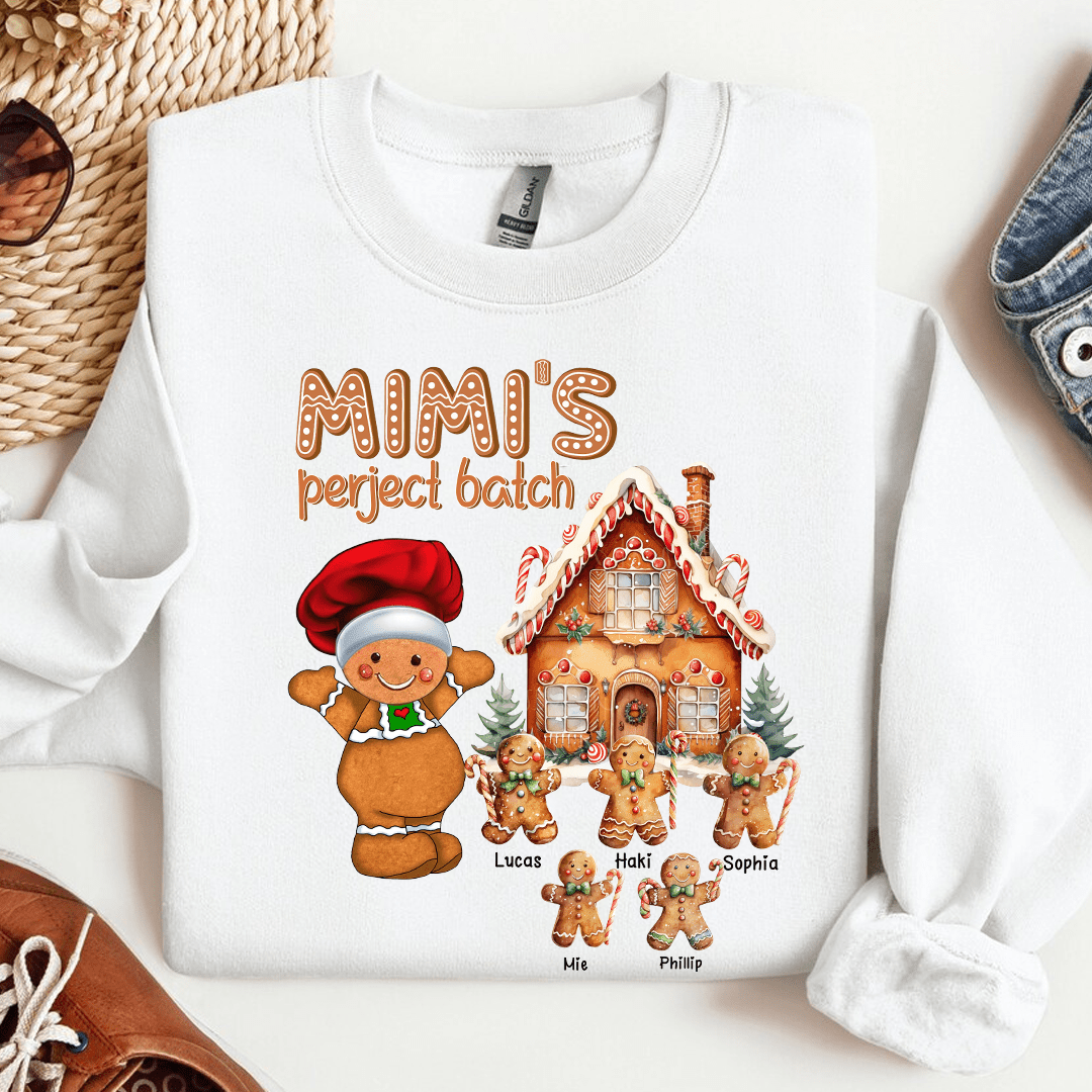 Nana's Perfect Batch Sweatshirt Custom Gingerbread Kids - NTD06NOV23KL2 2d sweatshirt HumanCustom - Unique Personalized Gifts Made Just for You 